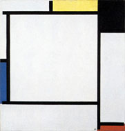 Piet Mondrian  Tableau 2 with Yellow, Black, Blue, Red and Gray 1922